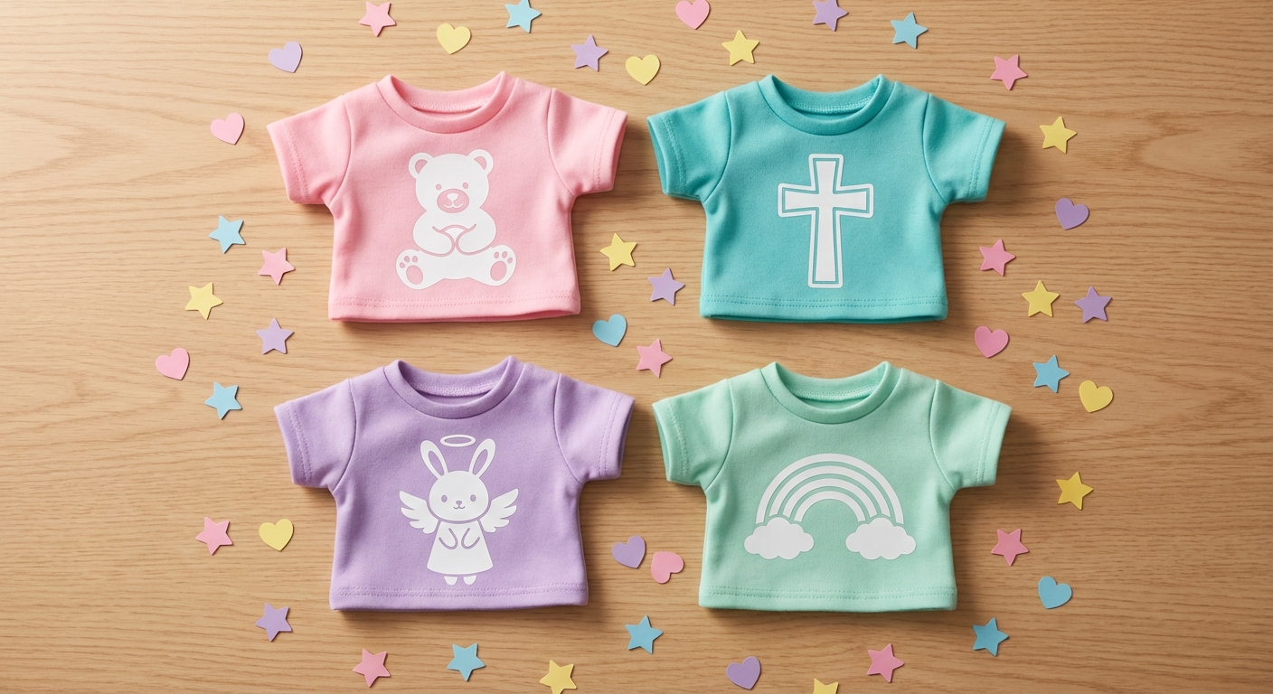 Custom plushie t-shirt design options